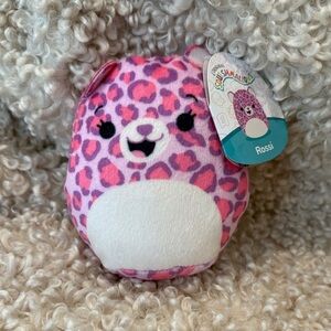 Rossi-Squishmallows Pink and White Leopard Plush